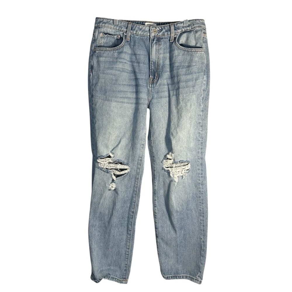 CEROS High Rise Busted Knee Loose Fit Straight Leg Jeans Sz 31